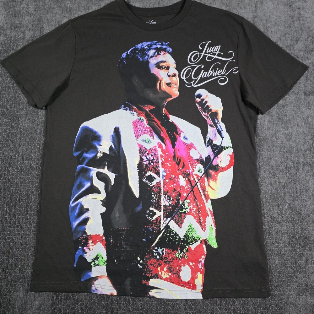 Juan Gabriel Graphic T-Shirt Mens Medium Black Goodie Two Sleeves El Divo Juárez